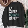 Eat Sleep Squash Repeat Squash Camisa de entrenamiento Regalos para ancianas