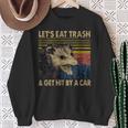 Lets Eat Trash And Get Hit By A Car -Intage Opossum Sweatshirt Geschenke für alte Frauen