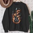 Electric Guitar With Flames Sweatshirt Geschenke für alte Frauen