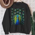 Elegant Peacock Eye Bird Watcher Blue Peacock Sweatshirt Geschenke für alte Frauen