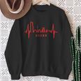 Essen Skyline Heartbeat Ruhrpott Fan Heart Love Essen Sweatshirt Geschenke für alte Frauen