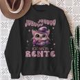 Eule Juhuuu Ich Bin In Rente Nachtteule Im Ruhestand Sweatshirt Geschenke für alte Frauen