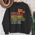 Father Husband Meat Smoker Legend Grilling Dad Meat Smoking Sweatshirt Gifts for Old Women