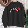 Flag Trinidad And Tobago Heartbeat Sweatshirt Gifts for Old Women