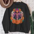 Fleurs De Crâne De La Catrina Dia De Los Muertos Sweater e Cadeaux pour les femmes âgées