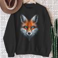 Fox Animal Blue Eyes Illustration Fox Sweatshirt Geschenke für alte Frauen