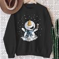 Froher Schneemann Im Schnee Winter Sweatshirt Geschenke für alte Frauen