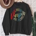 Fun El Mejor Papa Del Mundo Padre En El Mundo Día Del Padre Camisa de entrenamiento Regalos para ancianas