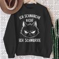 With Cat Motif Sweatshirt Geschenke für alte Frauen