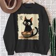 Cat Ramen Graphic Japanese Kawaii Anime Cat Sweatshirt Gifts for Old Women
