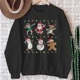 Christmas Reindeer Penguin Graphic With Santa Hat Sweatshirt Geschenke für alte Frauen