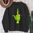 Green Hand Middle Finger Santa Sweatshirt Geschenke für alte Frauen