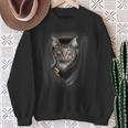 Pocket With Maine Coon Cat Motif Sweatshirt Geschenke für alte Frauen