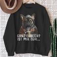 Ganz Ehrlich Ist Mir Egal French Bulldog Slogan Sweatshirt Geschenke für alte Frauen