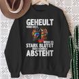 Geheult Erst Wenn Es Stark Blutet Handball Hanballer Sweatshirt Geschenke für alte Frauen