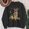 German Shepherd Christmas Tree Lighting Pyjamas Dog Lover Christmas Sweatshirt Geschenke für alte Frauen