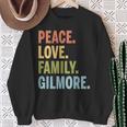 Gilmore Last Name Peace Love Family Matching Sweatshirt Gifts for Old Women