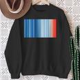 Global Warming Blue Red Stripe Pattern Sweatshirt Geschenke für alte Frauen