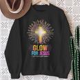 Glow For Jesus Let Your Light Shine Sweatshirt Gifts for Old Women