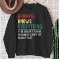 Grampie Know Everything Father's Day For Grandpa Sweatshirt Gifts for Old Women