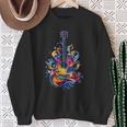 Guitar Player Watercolour Splash Guitar Sweatshirt Geschenke für alte Frauen