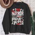 Halloween Shirt I Like Scary Movies And Pizza Sweatshirt Gifts for Old Women