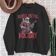 Heavy Metal Santa Claus Rock Holiday Navidad Música Rock Camisa de entrenamiento Regalos para ancianas