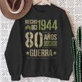 Hecho En 1944 80 Años Guerra Aniversarios Amigos Perfecto Camisa de entrenamiento Regalos para ancianas