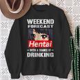 Hentai Drinking Japanese Anime Manga Sweatshirt Geschenke für alte Frauen