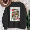 Herzkönig Beim Kartenspiel Sweatshirt Geschenke für alte Frauen