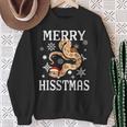 Hognose Snake Merry Hisstmas Christmas Hoggie With Santa Hat Sweatshirt Gifts for Old Women