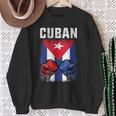 Hombre De Boxeo De Cuba Con Guantes Y Bandera Cubana Camisa de entrenamiento Regalos para ancianas