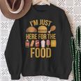 I'm Just Here For The Food Vintage Great For Food Lover Sweatshirt Gifts for Old Women