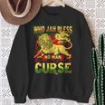 Who Jah Bless No Man Curse Reggae Lover Rasta Sweatshirt Geschenke für alte Frauen