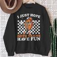 I Just Hope Both Teams Have Fun Vintage Football Lovers Sweatshirt Gifts for Old Women