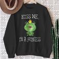 Kiss Me I'm A Princess Frog Sweatshirt Geschenke für alte Frauen