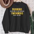 La Course À Pied Résout La Plupart De Mes Problèmes De Natation Et Résout Le Reste Sweater e Cadeaux pour les femmes âgées