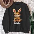 Labubu Drôle Lapin Monstre Mignon Marron Sweater e Cadeaux pour les femmes âgées