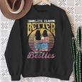 Laida Es Mejor Con Amigos Amistad Mejor Amigo Besties Camisa de entrenamiento Regalos para ancianas