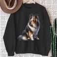 Langhaar Collie Motiv Collie Sweatshirt Geschenke für alte Frauen