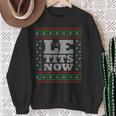 Le Tits Now Ugly Jumper Christmas Lass Es Snow Christmas Sweatshirt Geschenke für alte Frauen