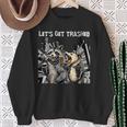 Let's Get Trashed Raccoon And Opossum Drinking Beer Sweatshirt Gifts for Old Women
