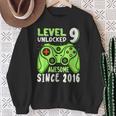 Level 9 Unlocked Awesome 2016Ideospiel 9Th Birthday Boy Sweatshirt Geschenke für alte Frauen