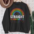 LGBTQ Gay Lesbian Straight Unfortunately Pride Graphic Sweatshirt Gifts for Old Women