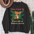 Liebe Zur Weihnachtszeit Reh Kitz Rehkitz Rotwein Tannen Sweatshirt Geschenke für alte Frauen
