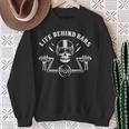 Life Behind Bars Biker Skull Ape Hangers Motorcycle Sweatshirt Gifts for Old Women