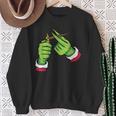 Light Up Some Christmas Spirit Christmas Green Hand Party Sweatshirt Gifts for Old Women