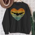 I Love Bat Fan Retrointage Flight Fox Bat Sweatshirt Geschenke für alte Frauen