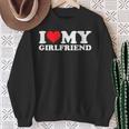 I Love My Hot Girlfriend I Heart My Hot Girlfriend Gf Bf Sweatshirt Gifts for Old Women