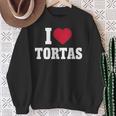 I Love Tortas Heart Mexican Food Lover Big Tortas Enthusiast Sweatshirt Gifts for Old Women